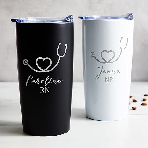 Miniatura 8 de Lifetime Creations Vaso de acero inoxidable grabado para camionero, de acero inoxidable, 20 onzas, color negro, para camionero, taza de viaje de