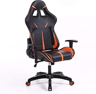 FWNT Silla Ergonómica para Videojuegos, Cuero De La PU Silla De Escritorio para Computadora De Oficina Silla De Oficina Reclinable con Respaldo Alto con Altura Ajustable, Apoyabrazos