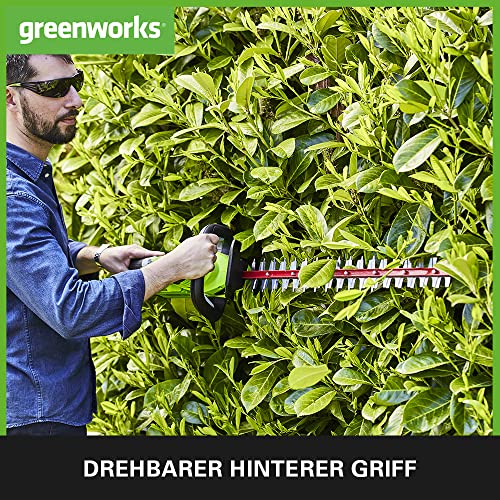 Greenworks G40HT61 Akku Heckenschere, 61 cm Doppelklingen, schneidet bis zu 27 mm dicke Äste und Stämme… – Ansicht 4