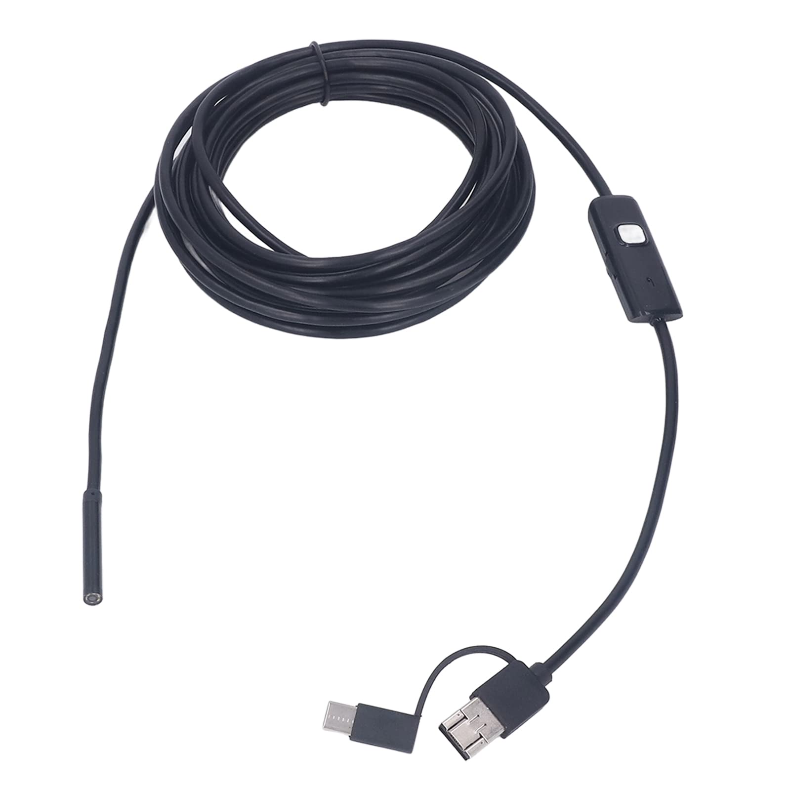 lyrlody Bezprzewodowy endoskop, wodoszczelna kamera inspekcyjna WiFi do smartfonów z systemem Android i iOS, kabel 3,5 m
