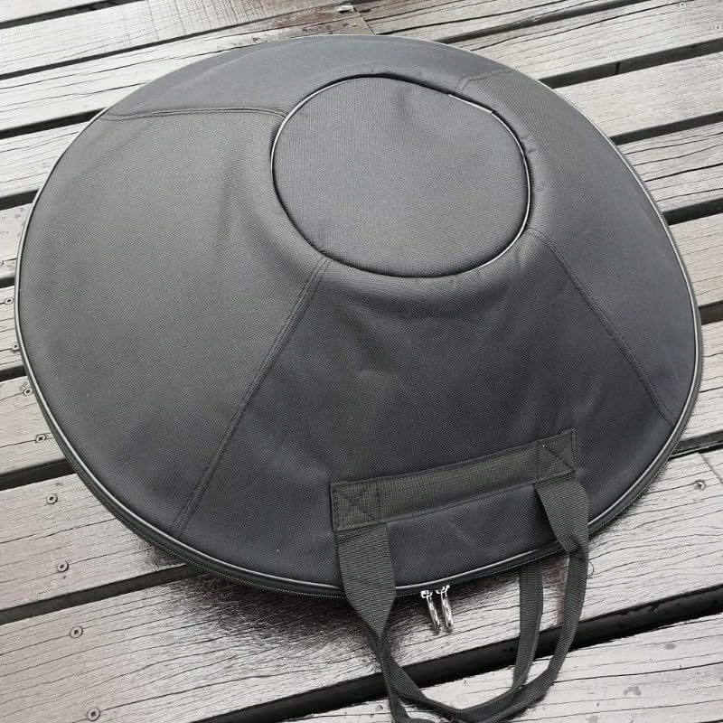 Handpan Drum Case 23 Inch Waterproof Carry Bag with Thick Padding Shockproof Protection Adjustable Shoulder Straps for Travel Performance Use (23inch Basic Black HandPan Bag)