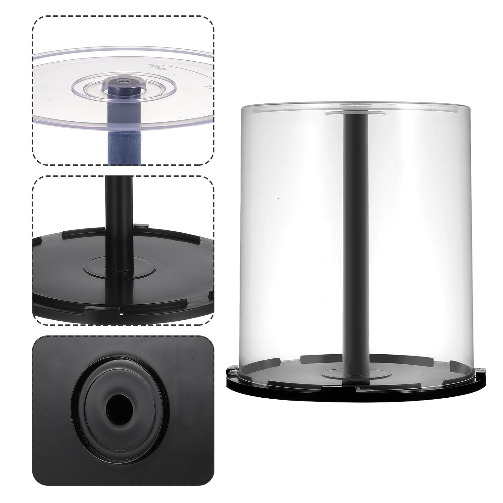 Cubos de almacenamiento de CD, material de polipropileno duradero, capacidad de 100, 2 soportes de DVD que ahorran espacio para una organización eficiente de medios domésticos