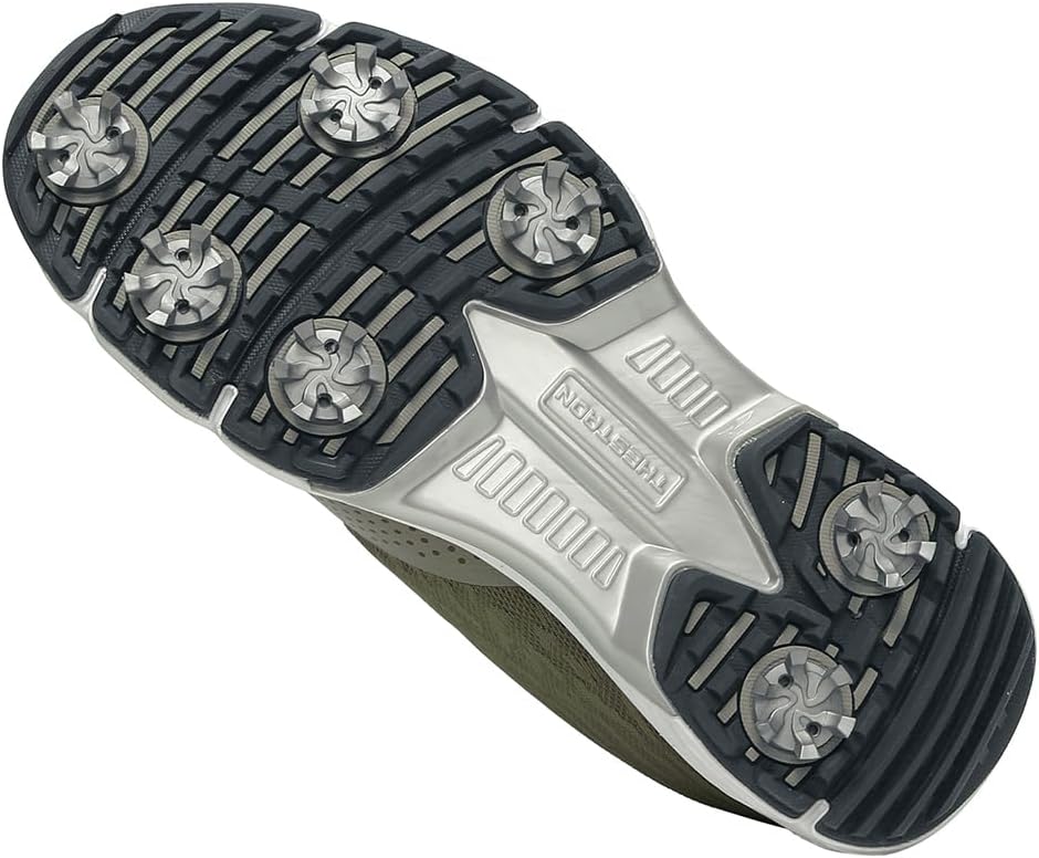 THESTRON Professional Golf Shoes for Men 7 Spikes Non-Slip Outdoor Golf Sport Training Sneakers Mens Comfortable Sport Shoes for Golfing Size 7-15