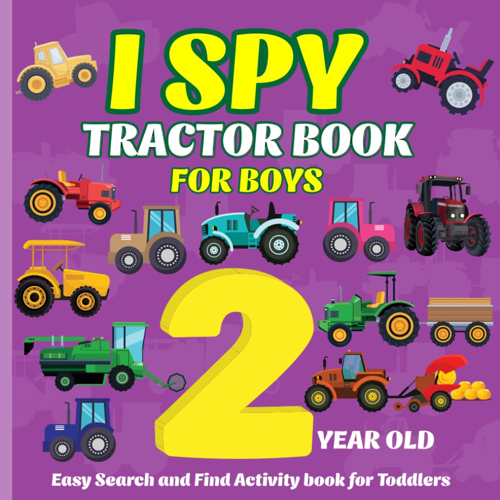 I Spy Tractor book for 2 Years Old Boys: Easy Search and Find Activity Fun for toddlers