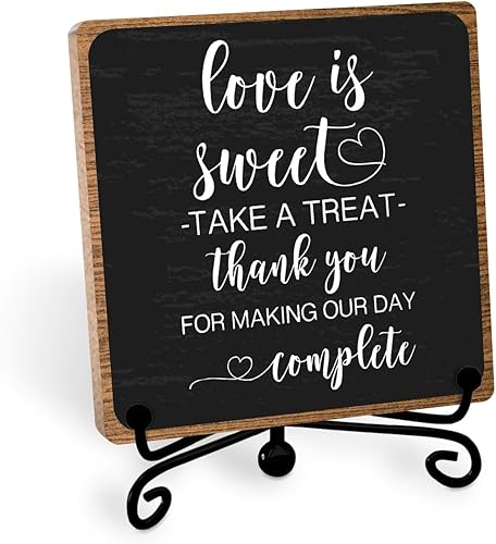 Miniatura 13 de Toerifer Decoración de barra de café, letrero de café divertido, exhibición de mesa de madera, 5 x 5 pulgadas, negro, rústico