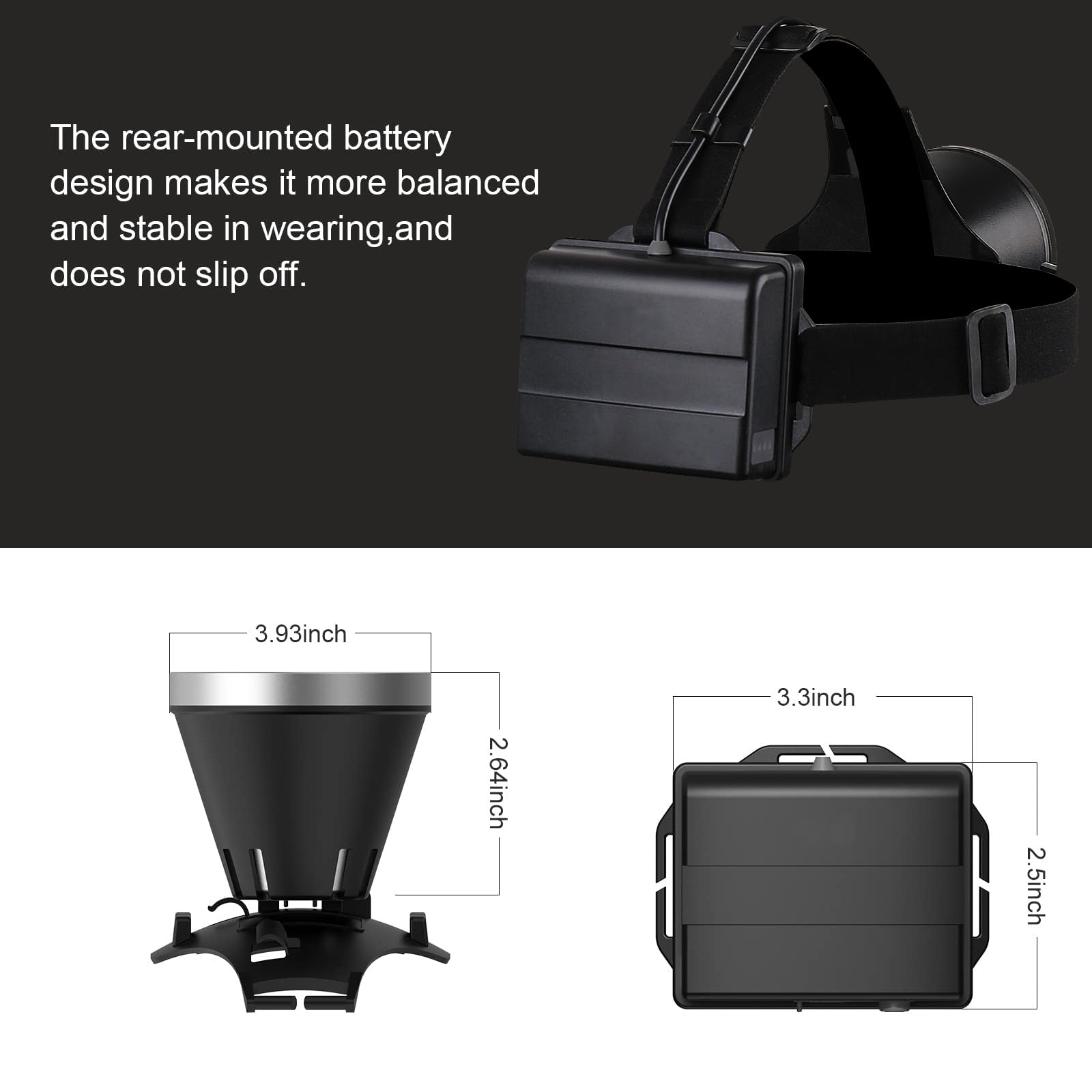 Linterna frontal LED recargable súper brillante para adultos, 3 modos de iluminación, reflector de alto lumen para trabajar al aire libre, caza, camping, pesca