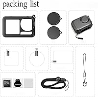 Vista 7 de Cubierta de silicona para cámara Tapa de lente Juego de película templada Cámara deportiva Funda protectora Accesorios para DJI Action 5pro/4/3