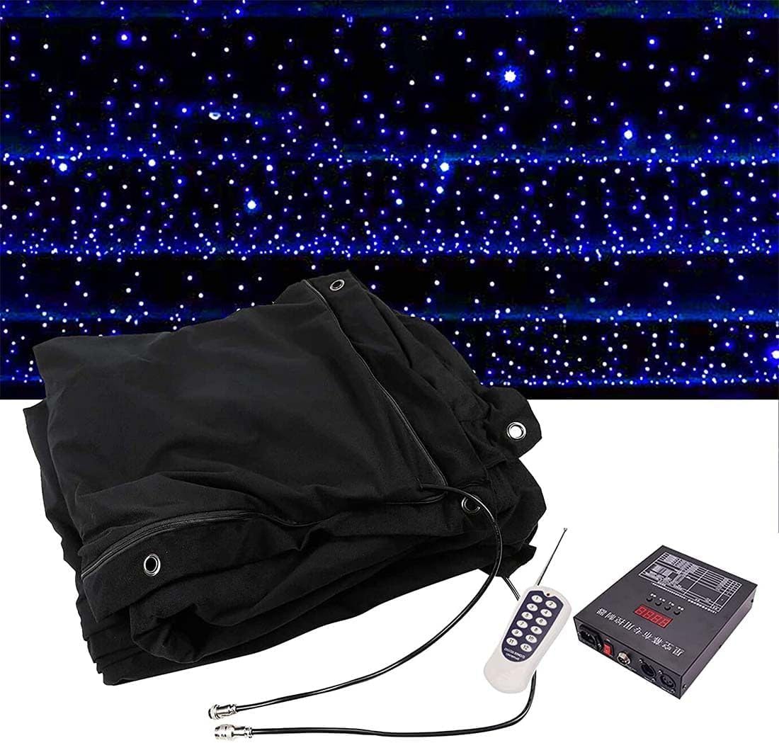 Led scena gwiaździste niebo tkanina tło, wielofunkcyjne nocne niebo gwiazda tło, składana scena ślubna gwiazda zasłona tło, gwiaździsta fotografia tło, dekoracja, 2 x 3 m