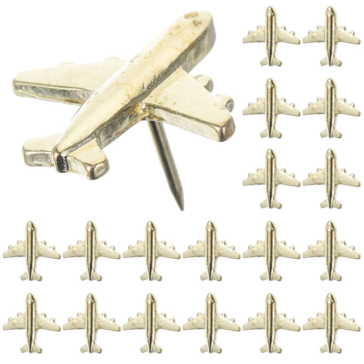 Chinchetas de avión para decorar el tablero de corcho de oficina con fotos de viajes y mapas