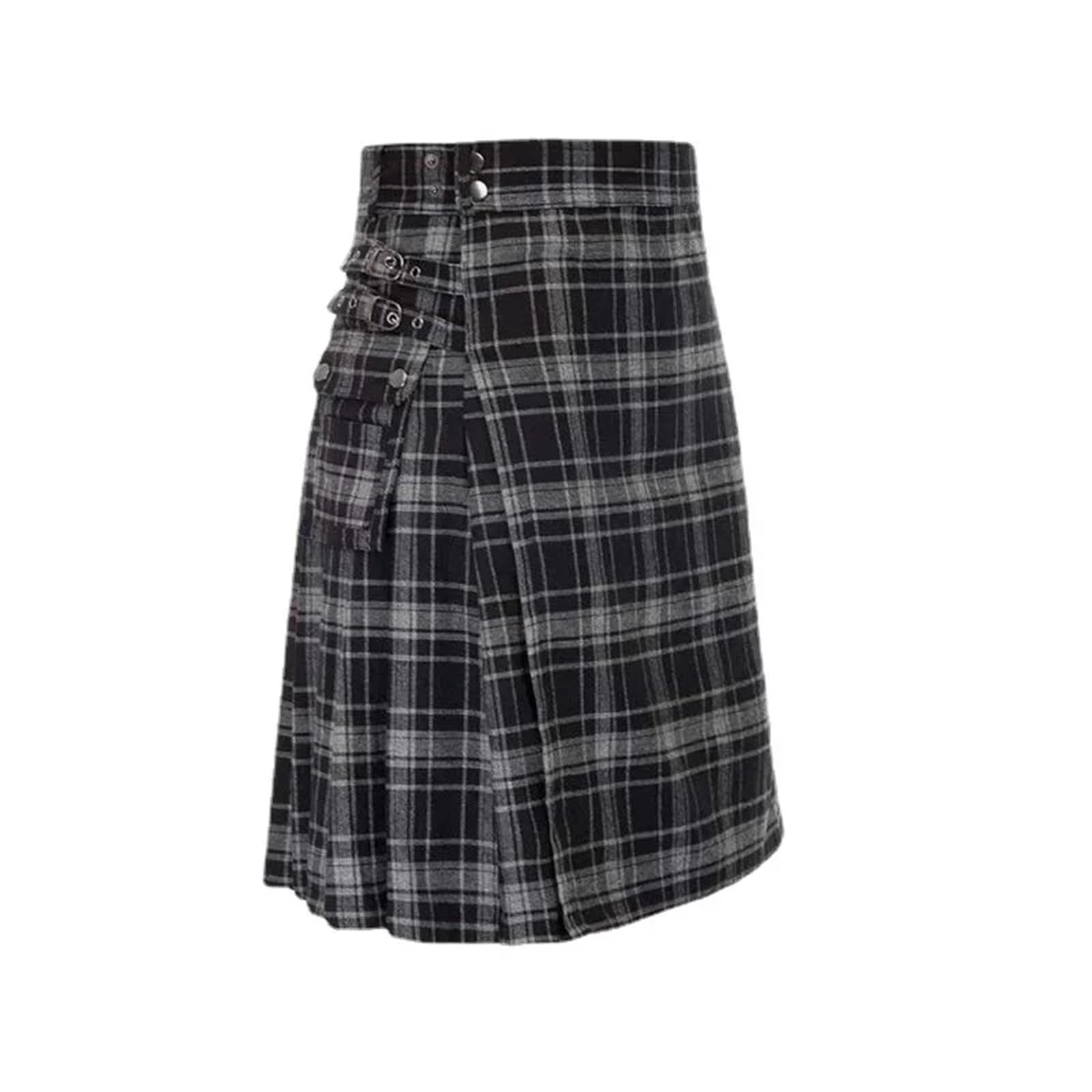 AMEEDA Lightweight Kilt Kilt For Men Traditional Highland Tartan Utility Scottish Mens(Color 3,XXXL)