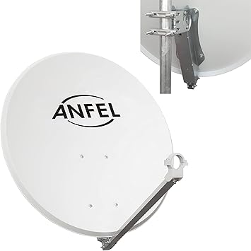 Parabola Satellitare 80 cm Supporto Disco in Ferro - Disco in Acciaio - Ideale per Zone Ventilate e per Ricevere i Canali MySky Sky HD SkyQ 4K Tivusat tivùsat UHD