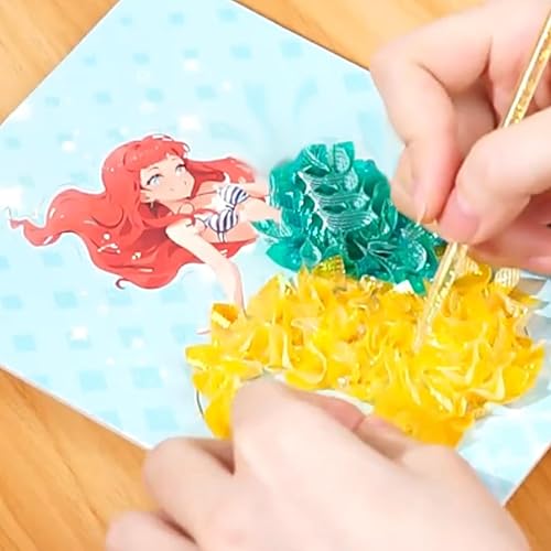 Miniatura 5 de Kits de arte y manualidades para niñas, rompecabezas creativo, pintura de pinchazos, kit de manualidades para pinchar y pintar, 12 hojas de