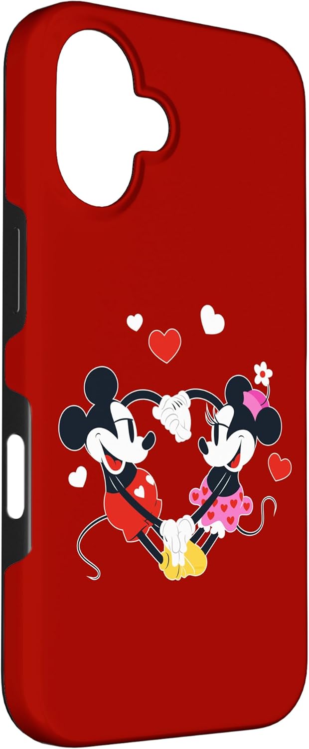 Disney Mickey and Minnie Hearts Valentine’s Day Red Case for iPhone 16