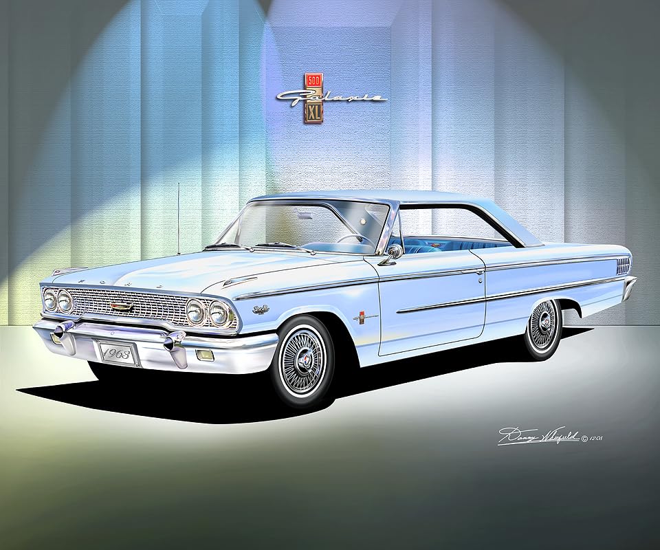 Amazon.com: 1963 Ford Galaxie 500 XL Fastback With Wire Wheels