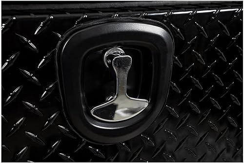 Miniatura 6 de Buyers Products 1721556 - Caja de aluminio negro para camión Topsider con puerta abatible, 88 x 13 x 16 pulgadas, resistente a la intemperie, cierre