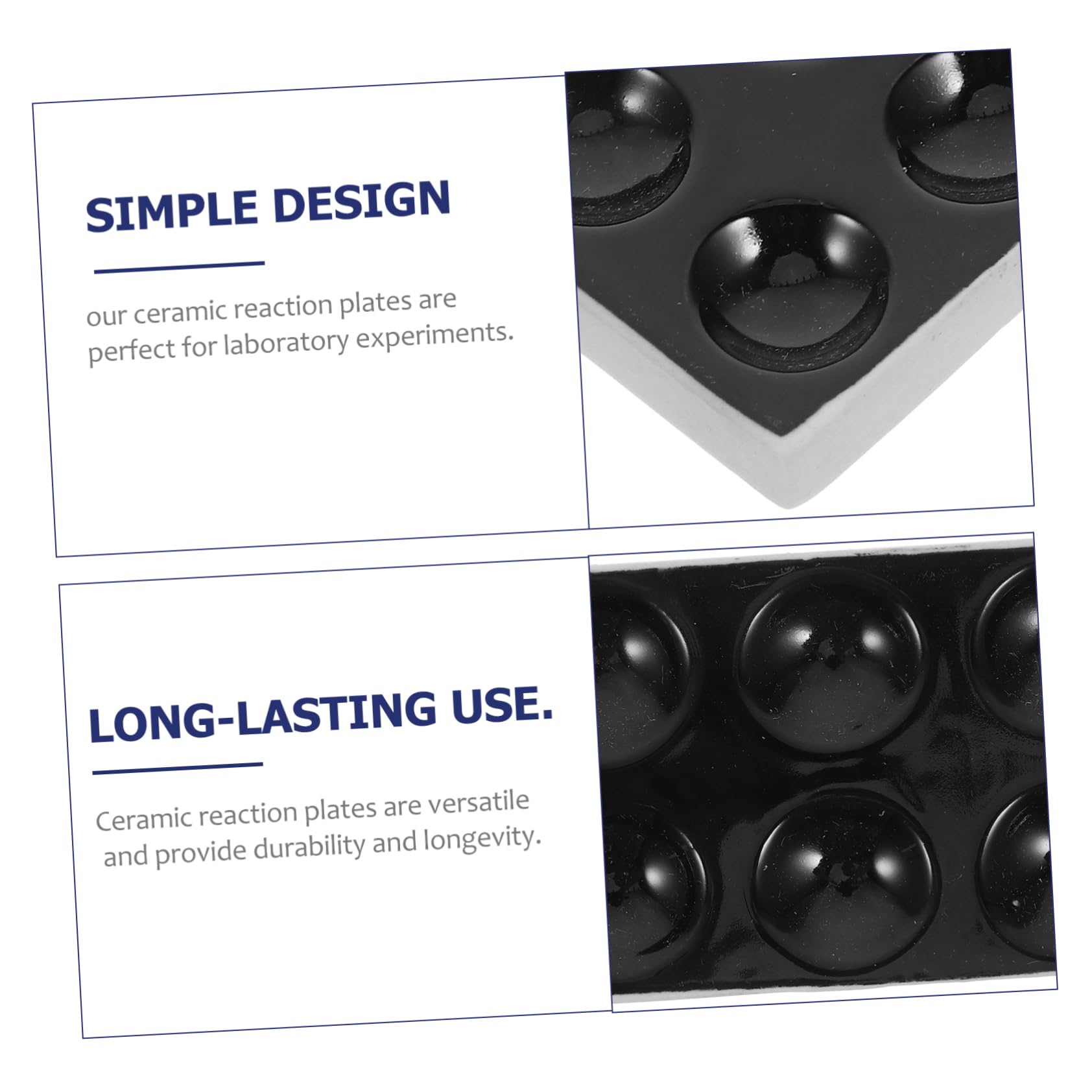 2 Szt. Ceramic Spot Reaction Plates Porcelain Chemical Testing Plate for Scientific Experiments Laboratory Use
