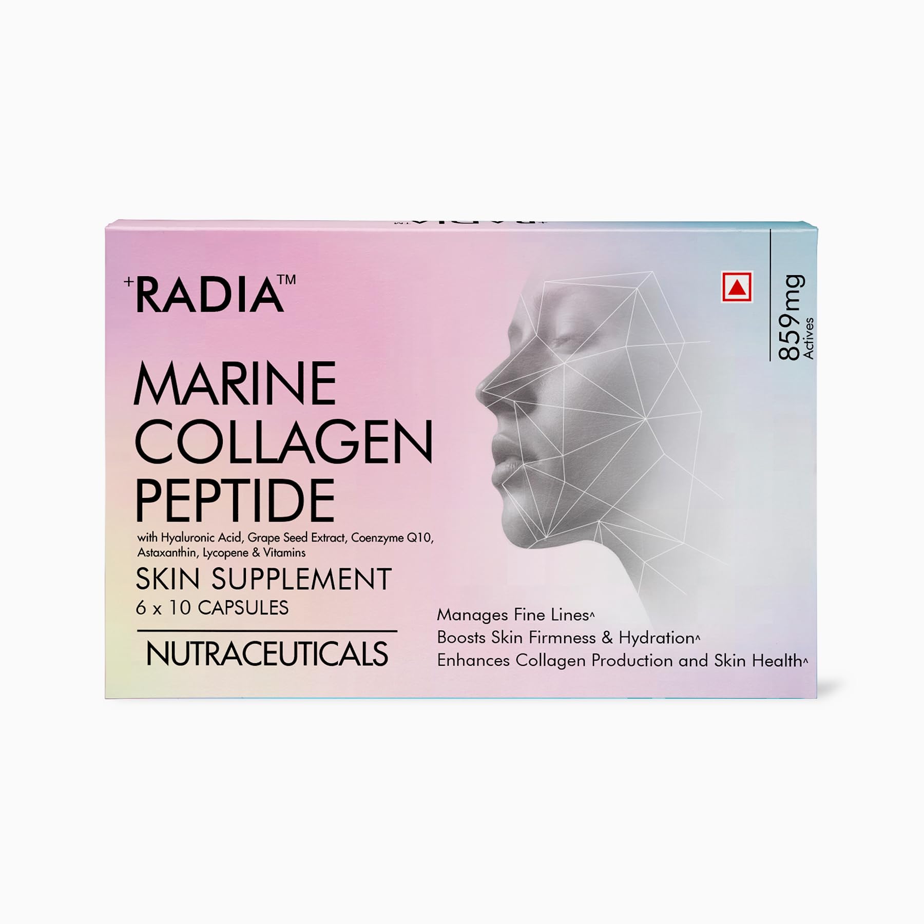 Radia Marine Collagen Peptides Capsules – Wild-Caught Fish Type I & III Hydrolysed Collagen – Skin, Hair & Nail Support – 60 Capsules – Excelgenics Premium Beauty Supplement-image-4