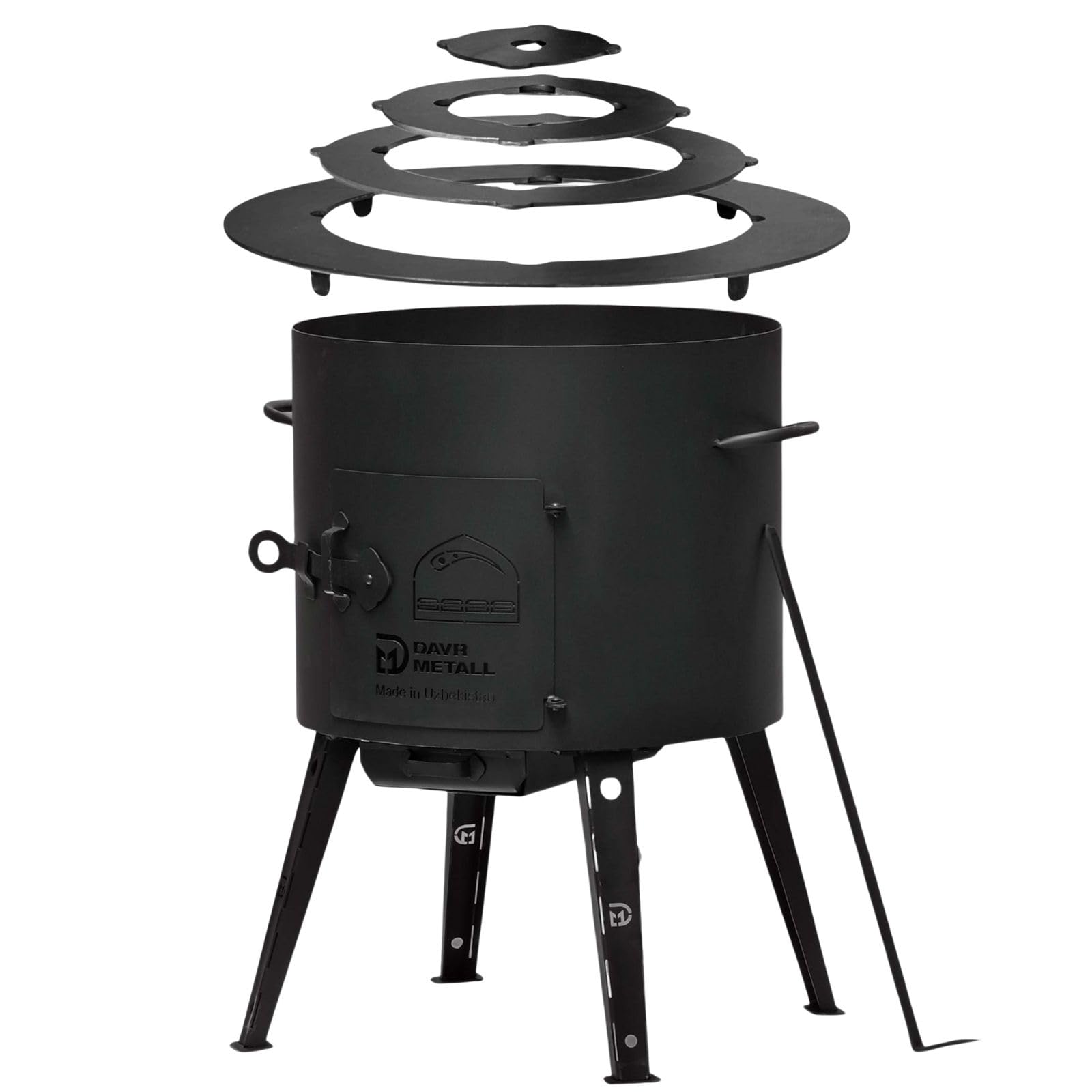 Utschak Ø40 Campingofen Kazan Adapter-Ringe Gusseisentopf Feuerstelle Feldküche
