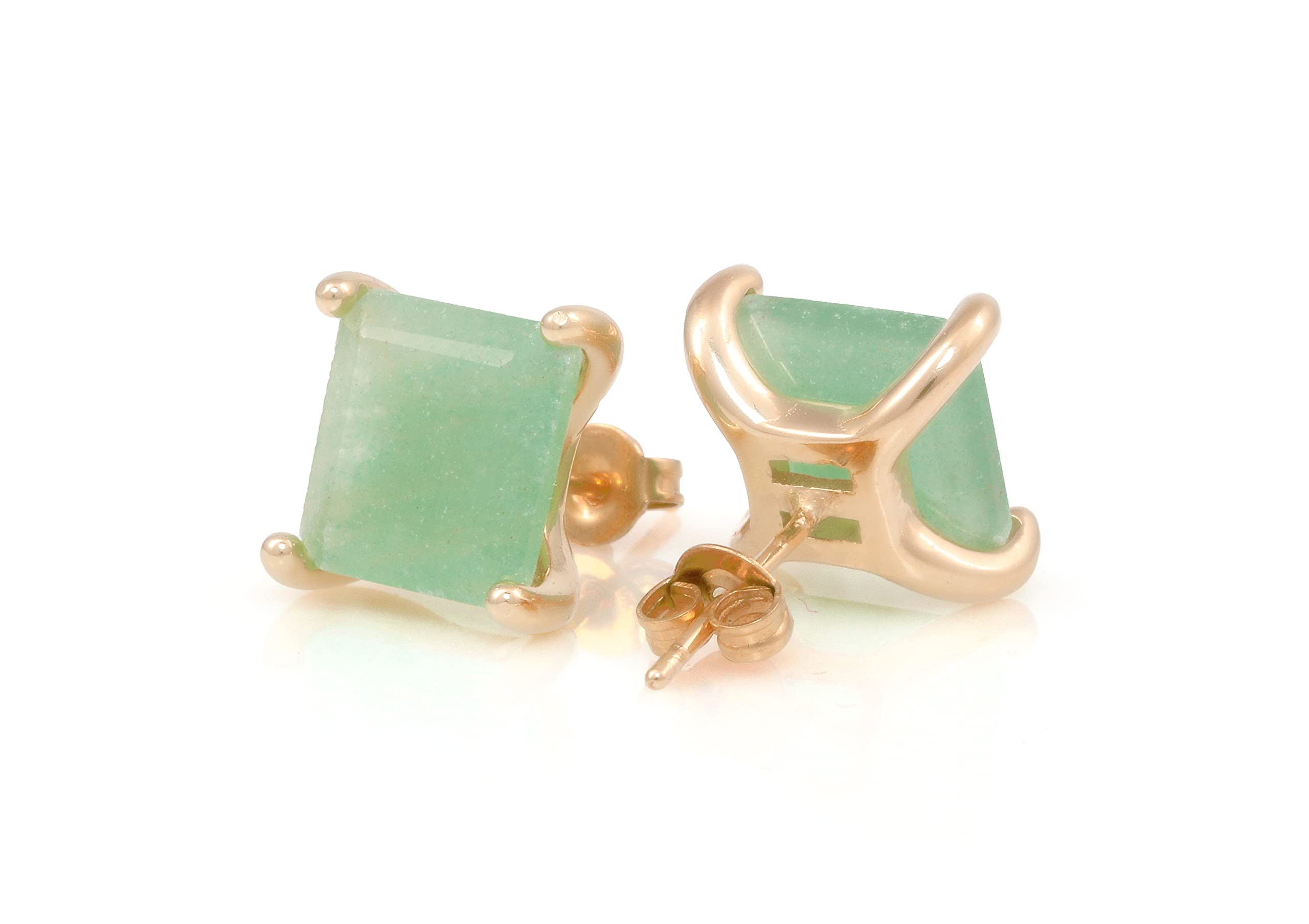 Adorabili Orecchini Avventurina Verde - Gioielli Fatti a Mano Pietre Gemme per Donne - Orecchini Eleganti e Delicati, Orecchini per Tutti i Giorni, Orecchini a Perno Personalizzati - Orecchini Charme