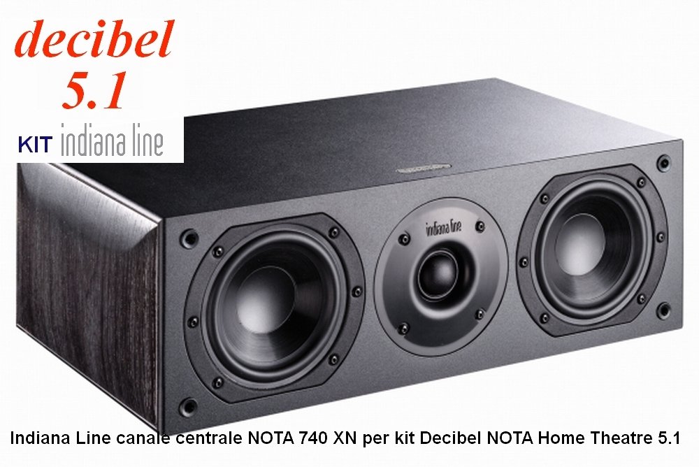 Indiana Line NOTA Decibel kit completo Home Cinema 5.1 con cavi OFC di qualità