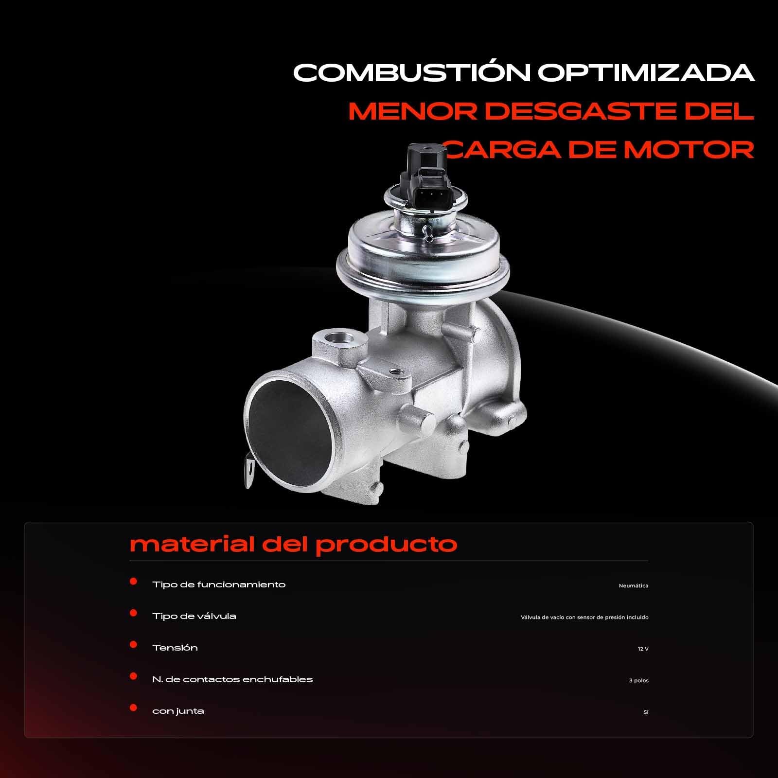 Frankberg Válvula EGR (válvula de recirculación de gases de escape) 555304 | Compatible con: Caja de tránsito FA, Plataforma/chasis Transit FM FN, Autobús de tránsito FB FC FD FS FZ