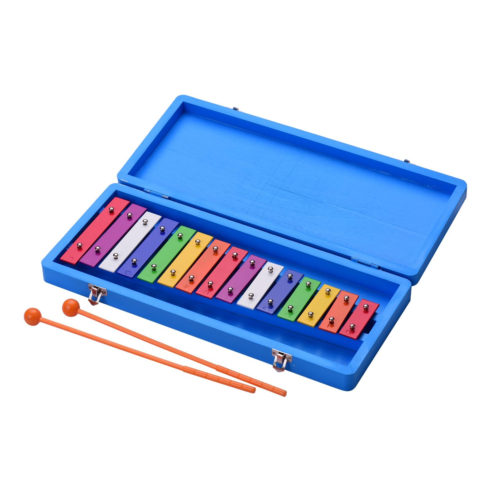 xilófono Profesional Xilófono Glockenspiel De 15 Teclas, Instrumento De Percusión Musical Educativo Temprano Colorido con Mazos De Estuche