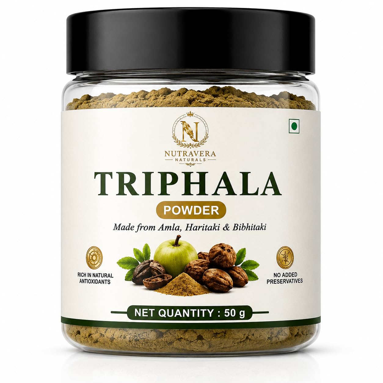 Triphala Powder 50 g | Made with Amla, Haritaki & Bibhitaki | 100% Natural Herbal Powder | No Added Preservatives | Vegetarian-image-41