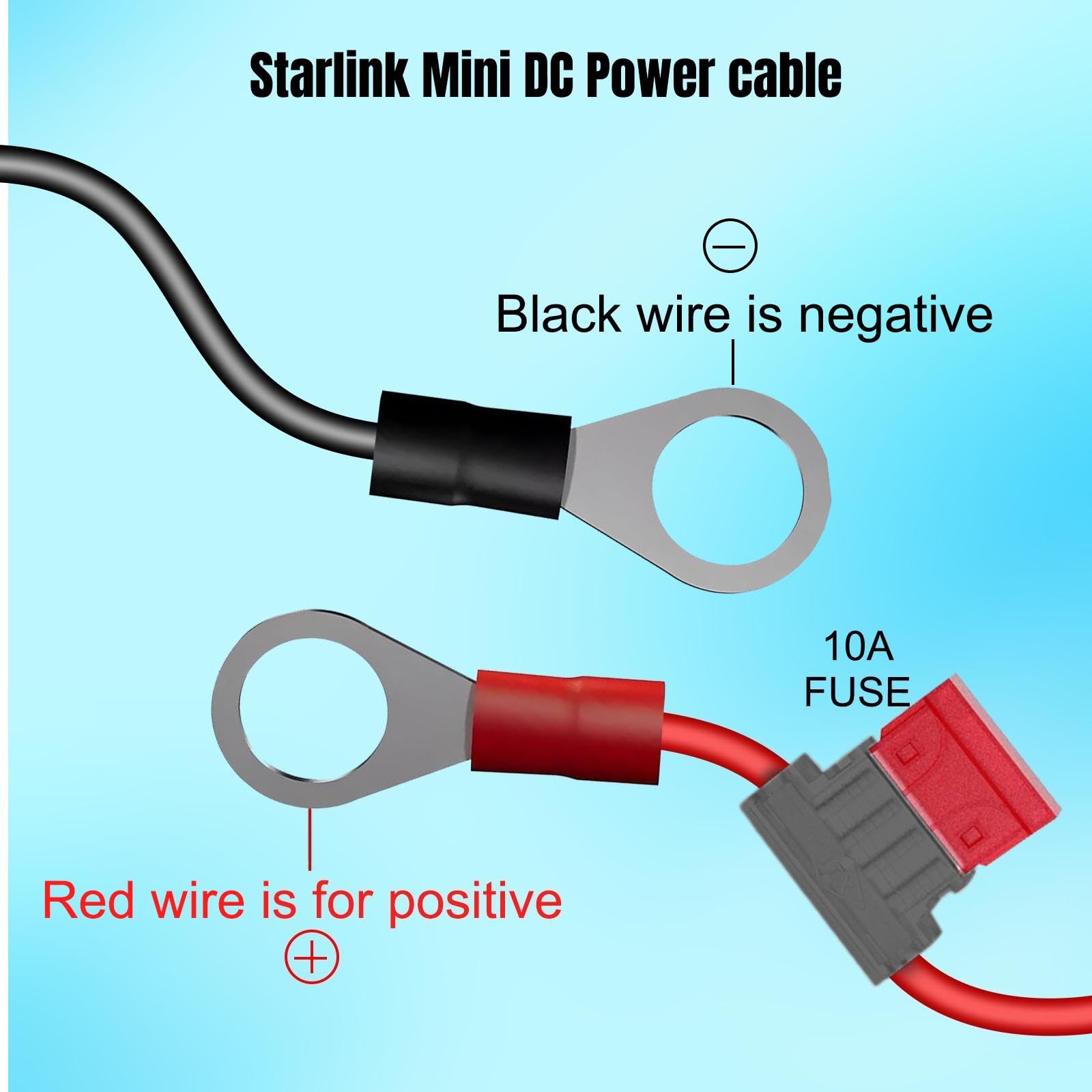 Starlink Mini kabel przedłużający DC 32,8 m, wodoodporny adapter konwertera zasilania, akcesoria zamienne żeńskie na O-ring, kompatybilny z adapterem do rur Starlink Mini i oryginalnym kablem
