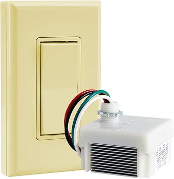Battery-Free Dimming Wireless Light Switch Kit for DIY Electrical Home 150ft RF Range 1 Remote Switch & 1 120VAC Dimmer Receiver Ivory