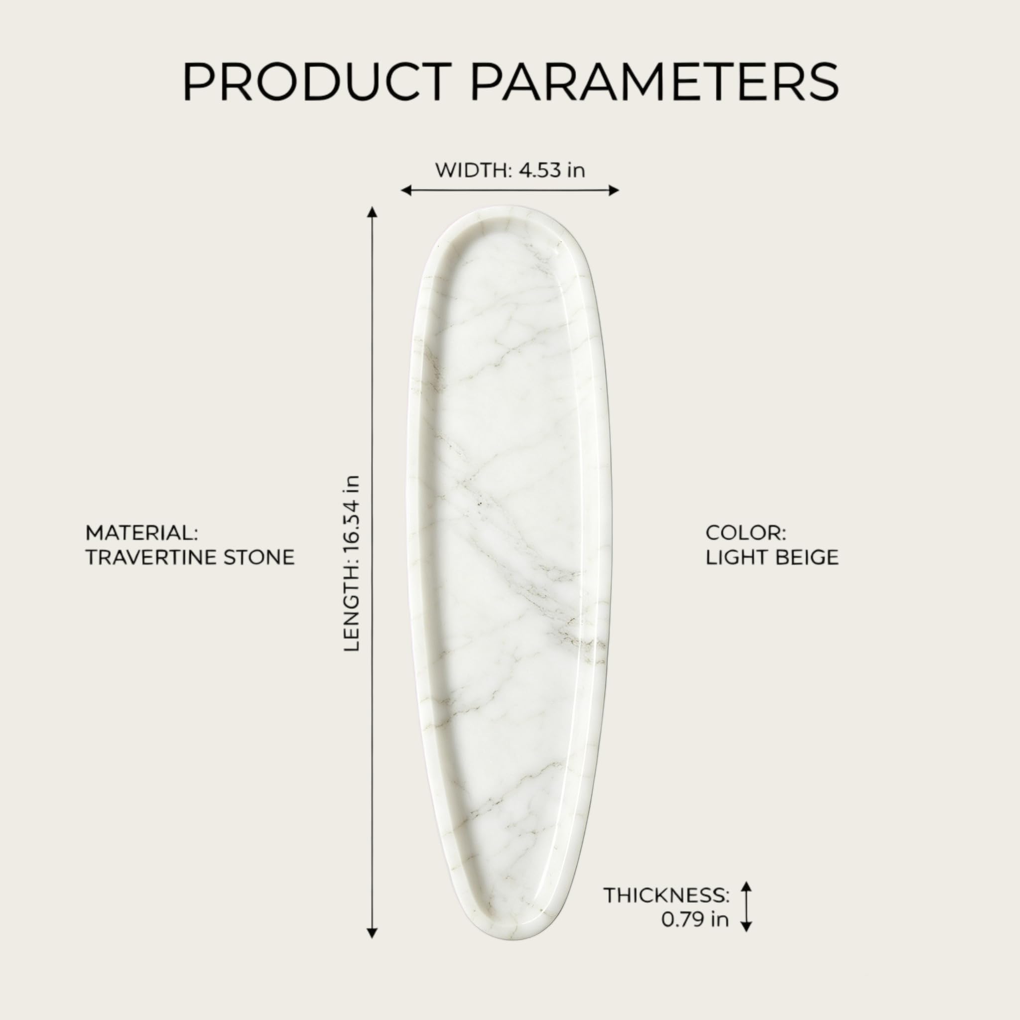 Plateau en marbre 100 % naturel – Organiseur de salle de bain, coiffeuse, placard | Plat à bijoux compact, présentoir de parfum, cadeau pour les petits espaces | Solution de rangement robuste