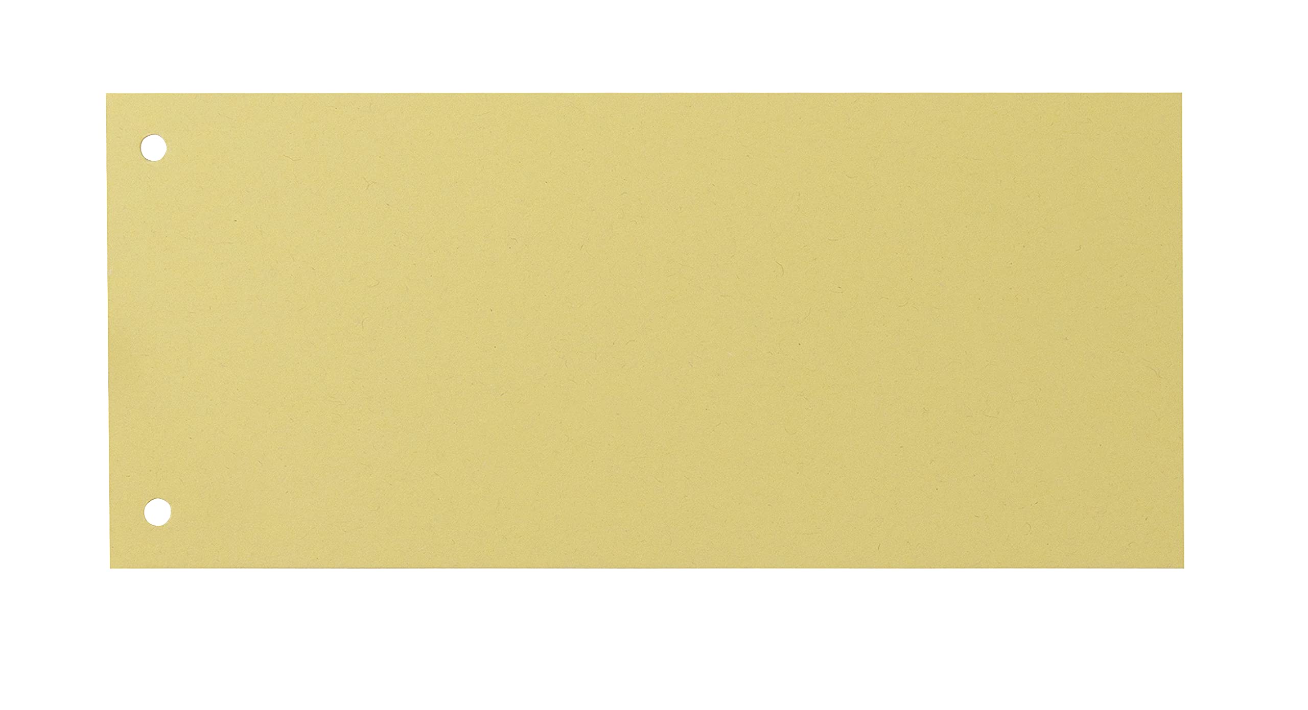 200 przekładek w kolorze żółtym, 24 x 10,5 cm, dziurkowane, karton z recyklingu 180 g/m², do sortowania dokumentów, z możliwością zadrukowania