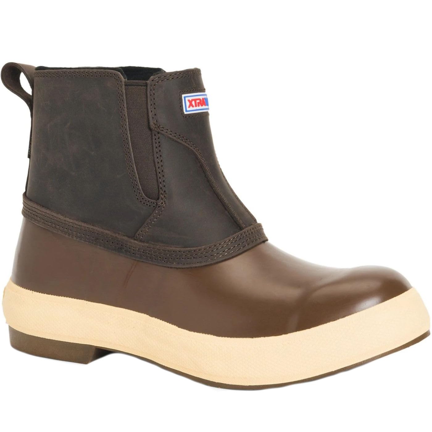 Xtratuf mens 6" Legacy Chelsea Waterproof Weatherproof Leather Upper Slip Resistant Cushioned Ankle Deck Boots