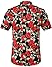 Hawaiian Shirt for Men, Summer Shirts for Men, Tropical Shirts Mens Short Sleeve Floral Casual Button Down (Large, Black)