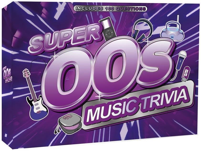 Gift Republic, Super 00s Music Trivia Cards, 100 Question Cards, Fun Quiz Game for 2000s Music Lovers, Compact and Portable, Ideal for Parties, Game Nights, and Gifts, Ages 12 and Up