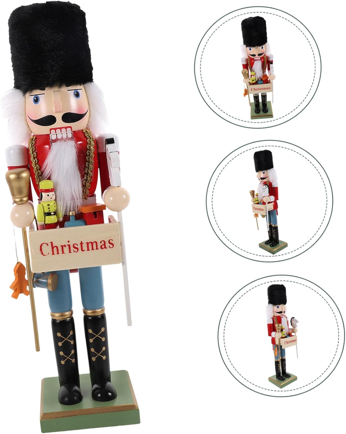 VALICLUD Festive Christmas Nutcracker Decoration Holiday Tabletop Ornament for Home Bedroom Living Desktop Shelf Xmas Gift