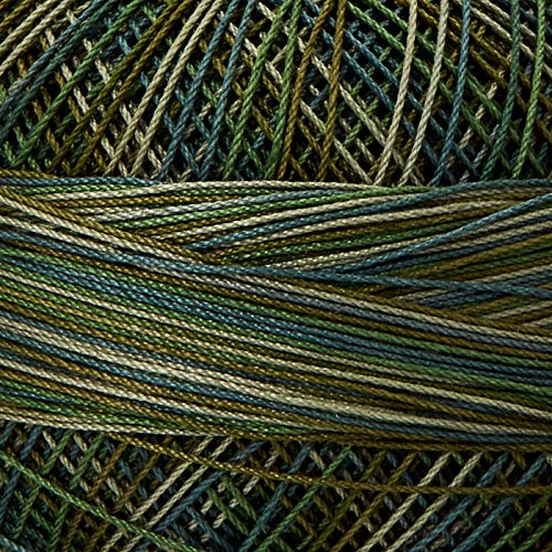 Hilo de algodón Lizbeth premium tamaño 40 color Jungle Greens miniatura 2