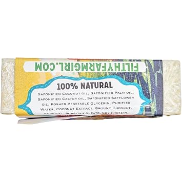 Filthy Surfer (Man) All Natural Coconut Soap Bar, White