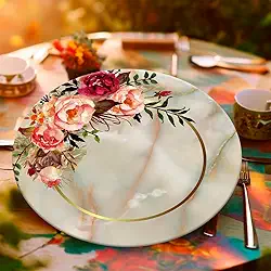 Capa Para Sousplat Jogo Americano de Flores Floral Microfibra 35cm Unidade (SFLS0017)