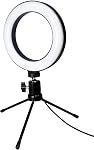Multi-Purpose LED Ring Light Kit with a Tripod and Phone Holder for Selfie, Presentation, Zoom Call, 10 inches, Black