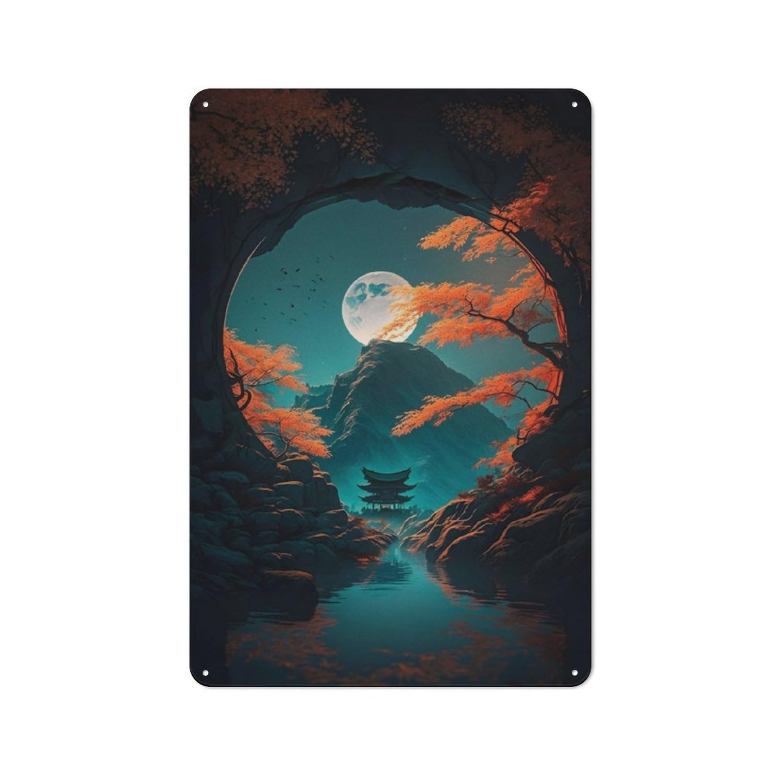 Junmoney Cave Gate Retro-Style Metal Plaque 30X20cm For Kitchen Or Home Bar, Gift For Home Bar Enthusiasts During The Christmas Season