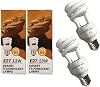 2-Pack E27 Reptile UVB Light Bulb 13W UVA UVB 10.0, Compact Fluorescent Lamp for Bearded Dragon, Tortoise, Lizard, Suitable for Desert Reptile Vivarium Tank [Energy Class G]