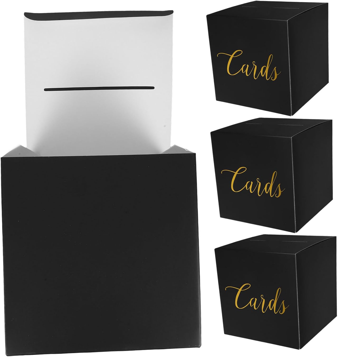 ULTECHNOVO 4sets Wedding Card Box Container Elegant Cards Storage for Weddings Anniversaries and Special Events Versatile Keepsake for Envelopes