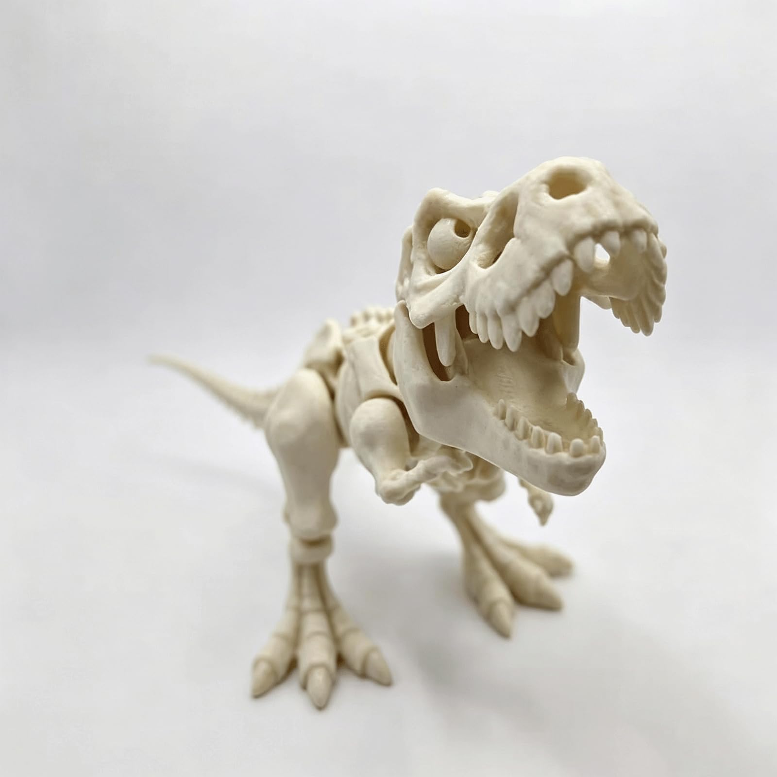 Szkielet dinozaura z nadrukiem 3D, 45 cm, elastyczny, z nadrukiem 3D, ruchomy, na biurko, regał lub do biura