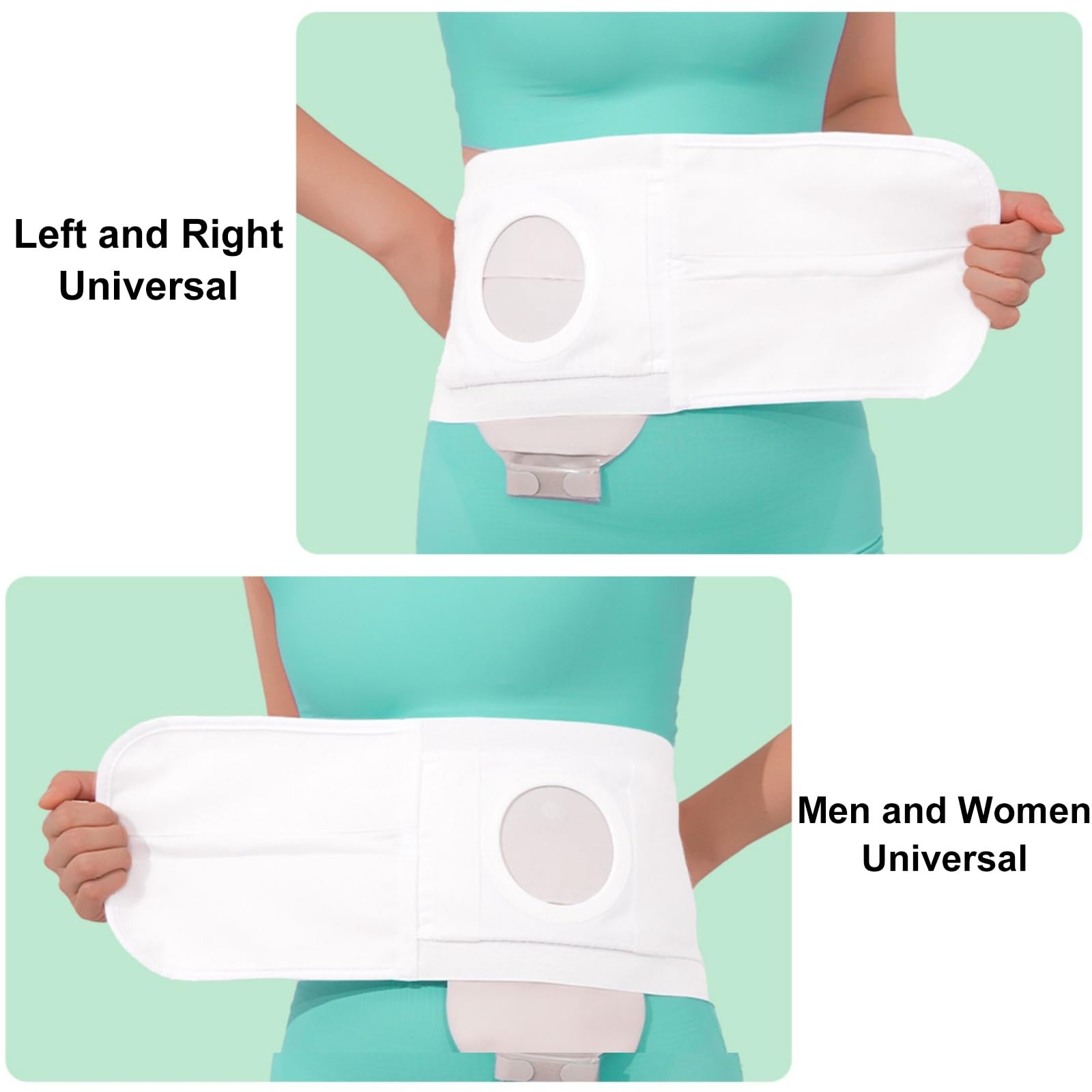Cinturón para Ostomía Ajustable Faja Hernia Umbilicalpara Hombres y Mujeres Ajuste Ceñido e Invisible Cómodo para el Cuidado Posoperatorio(M)