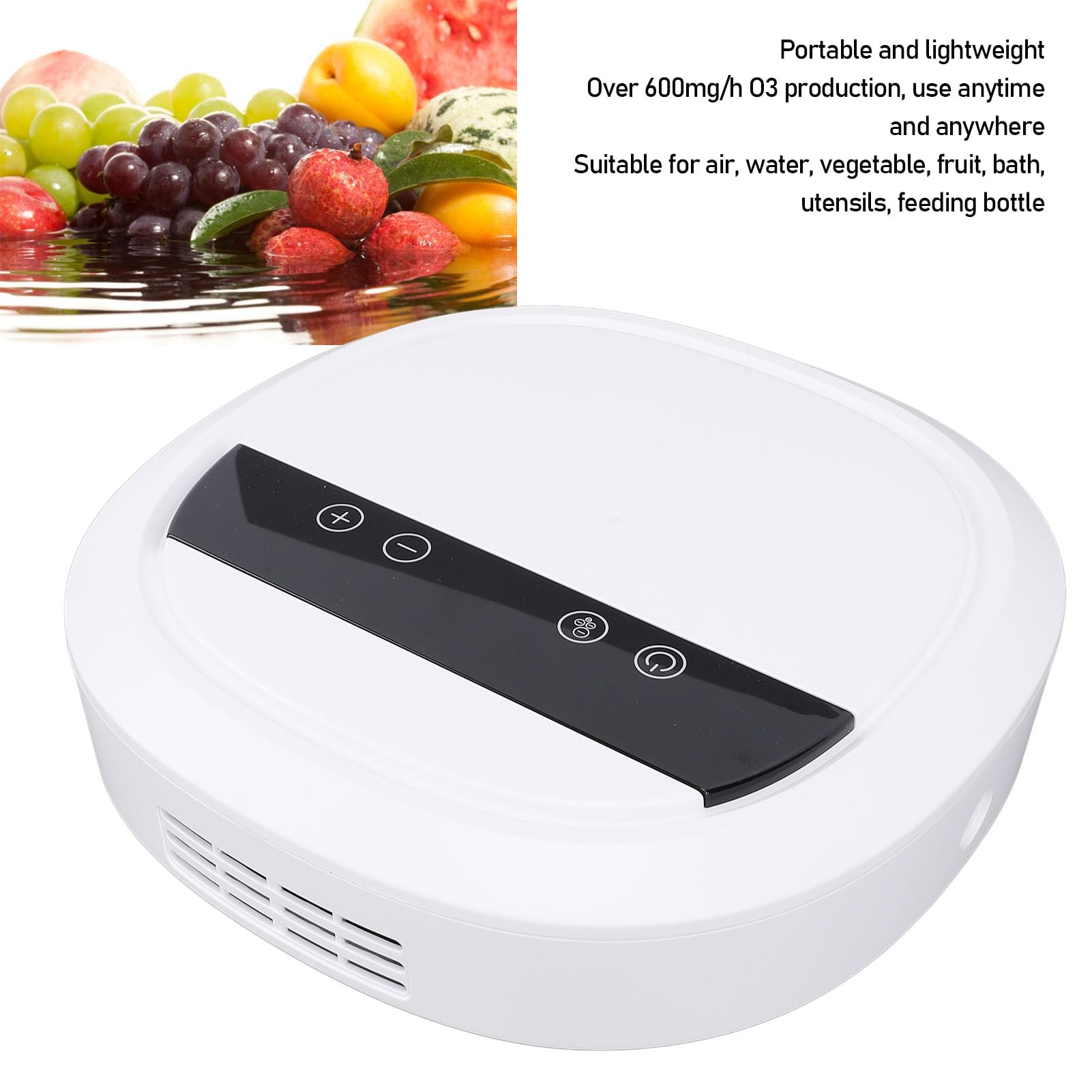 Portable Generator, Lightweight Multipurpose O3 Air Purifier Deodorizer with Timer, 12 Levels, Portable Machine for Home Office Car, Suitable for Air, Water, Food (US Plug)