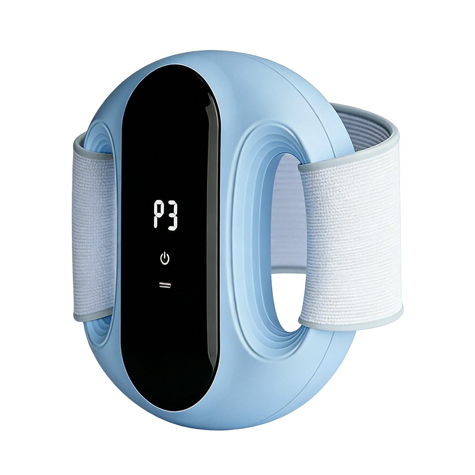 Fascia portatile con anello per bruciare i grassi, cintura massaggiante da 19 cm con funzione di vibrazione, cinghie compatte in silicone ABS, strumento per bruciare i grassi con design regolabile