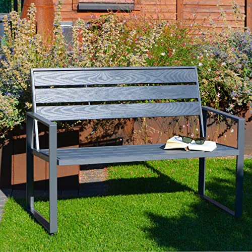 ️AMANKA 260kg Zweisitzer Gartenbank Metall BWare 111x65x83 Parkbank