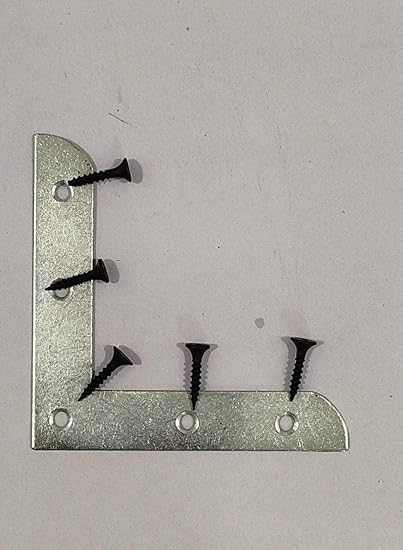 First Connect L Shape Bracket Corner Stainless Steel 90 Degree Right Angle Bracket Fastener (6 Pieces, 3.5 Inch)