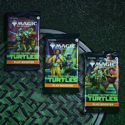 Image of Magic: The Gathering | Teenage Mutant Ninja Turtles - Bundle | 9 Play Boosters, 30 Lands, Foil Alt-Art Promo Card + Exclusive Accessories | Collectible Trading Card Game