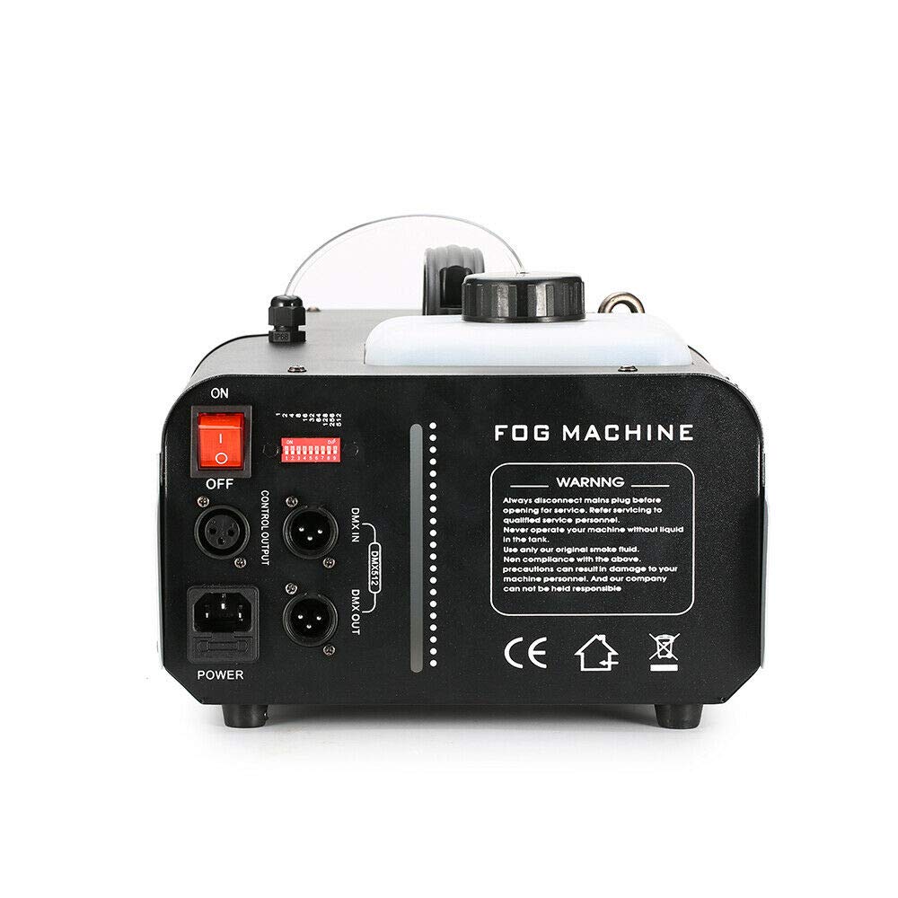 9 RGB 3in1 LED Nebelmaschine, 1500W Rauchmaschine mit Funkfernsteuerung, Nebelmaschines Nebelflüssigkeit Sichtschlitz Verstellbare Halterung für Party, Bühnenauftritte, Bar